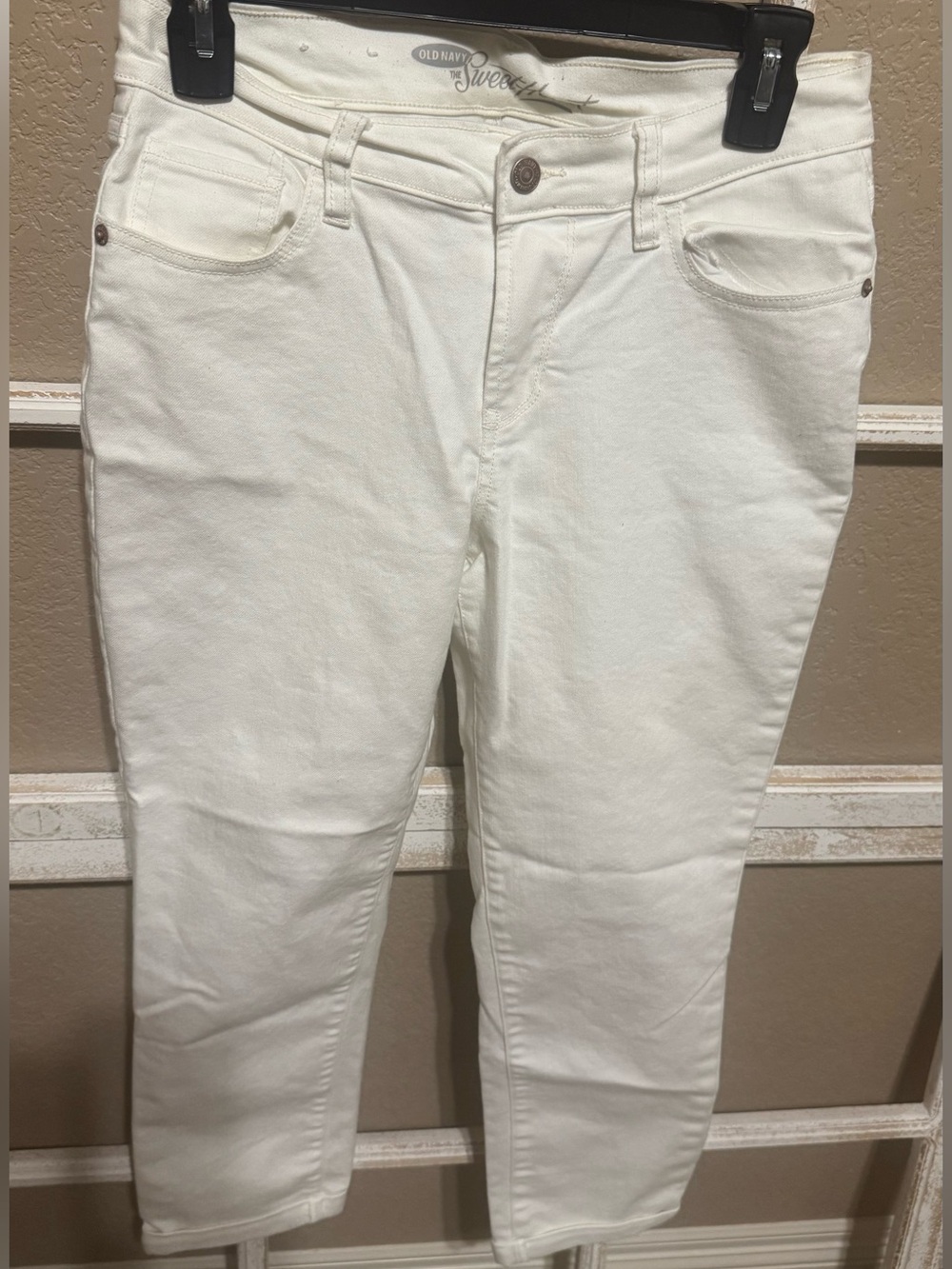 Old Navy White Cropped Women's Skinny Jeans; Sz 2